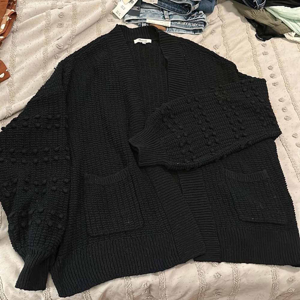 Madewell pom sleeve cardigan